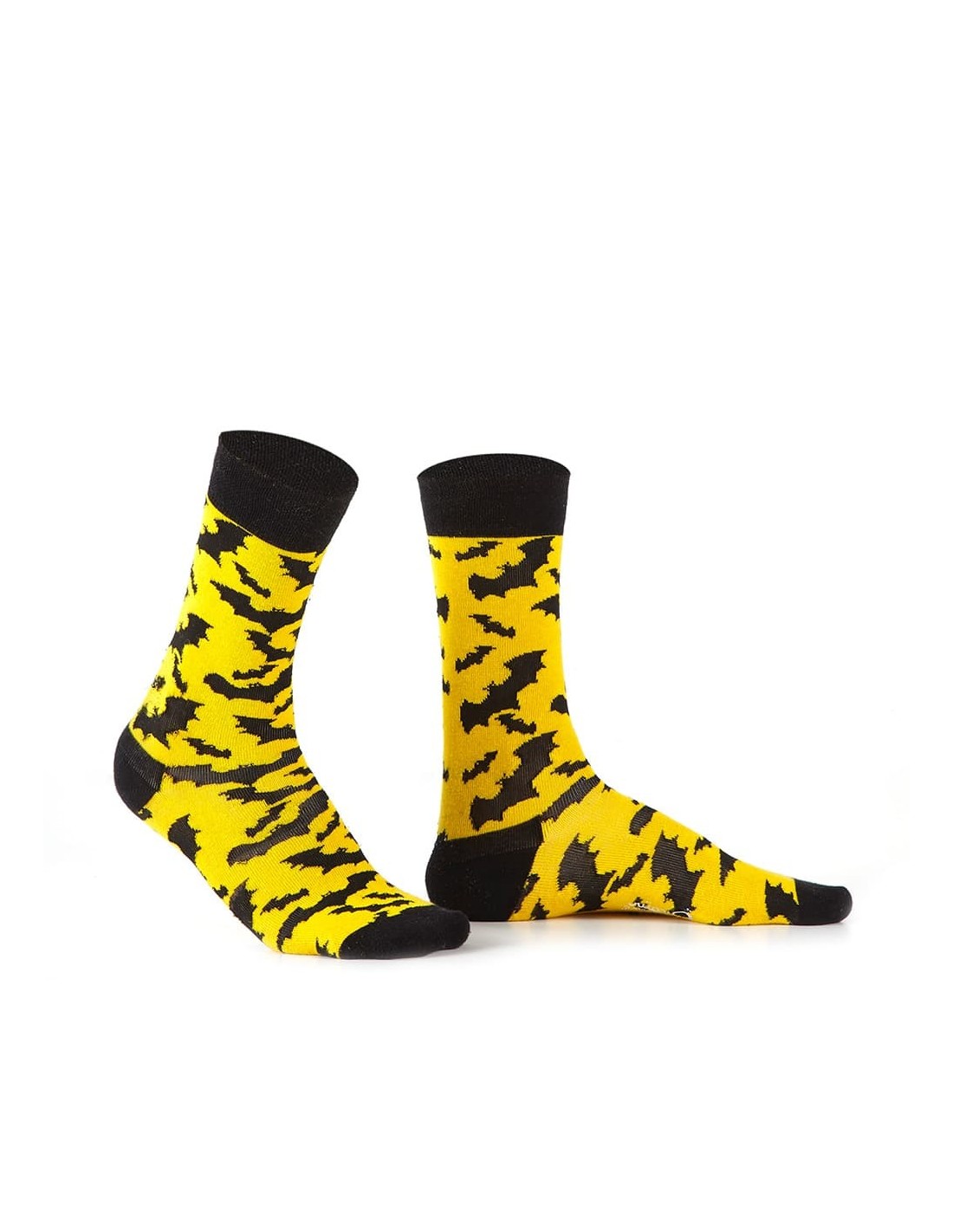 Yellow men\'s socks with bats SM09 - Online store - Boutique